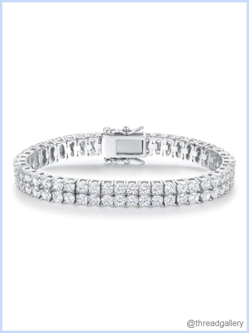 2 Rows Tennis Bracelet 18K Yellow Gold Plated Cubic Zirconia Women Gift